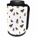 3dRose Anne Marie Baugh - Patterns - Monarch Butterflies Pattern - Can Cooler Bottle Wrap (cc_263477)
