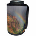 3dRose Sandy Mertens Hawaii Travel Designs - Rainbow over Waimea Canyon - Can Cooler Bottle Wrap (cc_26348)