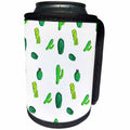 3dRose Anne Marie Baugh - Patterns - Cute Green Watercolor Cactus Pattern - Can Cooler Bottle Wrap (cc_263484)