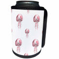 3dRose Anne Marie Baugh - Patterns - Pretty Pink Jelly Fish Pattern - Can Cooler Bottle Wrap (cc_263504)