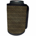 3dRose Anne Marie Baugh - Patterns - Gold and Black Art Nouveau Triple Arrow Pattern - Can Cooler Bottle Wrap (cc_263522)