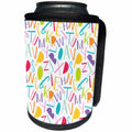 3dRose Anne Marie Baugh - Patterns - Cute Colorful Alphabet Letters Pattern - Can Cooler Bottle Wrap (cc_263660)