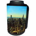 3dRose Sandy Mertens Illinois - Chicago Skyline cartoon - Can Cooler Bottle Wrap (cc_26367)