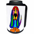 3dRose All Smiles Art Pets - Funny Cute Basset Hound Dog Pop Art - Can Cooler Bottle Wrap (cc_263730)