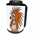 3dRose All Smiles Art Animals - Funny Cute Porcupine Cartoon - Can Cooler Bottle Wrap (cc_263738)