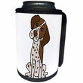 3dRose All Smiles Art Pets - Funny Cute German Short-haired Pointer Puppy Dog Cartoon - Can Cooler Bottle Wrap (cc_263758)