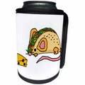 3dRose All Smiles Art Food - Funny Cute Taco Mouse and Cheese Cartoon - Can Cooler Bottle Wrap (cc_263807)