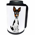 3dRose All Smiles Art Pets - Funny Cute Rat Terrier Puppy Dog Cartoon Art - Can Cooler Bottle Wrap (cc_263816)