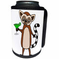 3dRose All Smiles Art Drinking - Funny Charming Lemur Drinking Margarita Cartoon - Can Cooler Bottle Wrap (cc_263864)