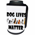 3dRose All Smiles Art Pets - Funny Cool Dog Lives Matter Pet Rescue Art - Can Cooler Bottle Wrap (cc_263886)