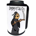 3dRose All Smiles Art Funny - Cute Funny Sloth Grim Reaper Immortality Cartoon - Can Cooler Bottle Wrap (cc_263897)