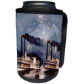 3dRose Sandy Mertens Mississippi - Midnight Race in the Mississippi River Painting - Can Cooler Bottle Wrap (cc_26390)