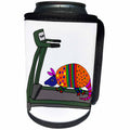 3dRose All Smiles Art Sports and Hobbies - Cool Humorous Armadillo on Treadmill Exercise Cartoon - Can Cooler Bottle Wrap (cc_263927)