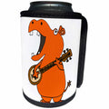 3dRose All Smiles Art Music - Cute Funny Hippo Playing the Banjo Cartoon - Can Cooler Bottle Wrap (cc_263949)