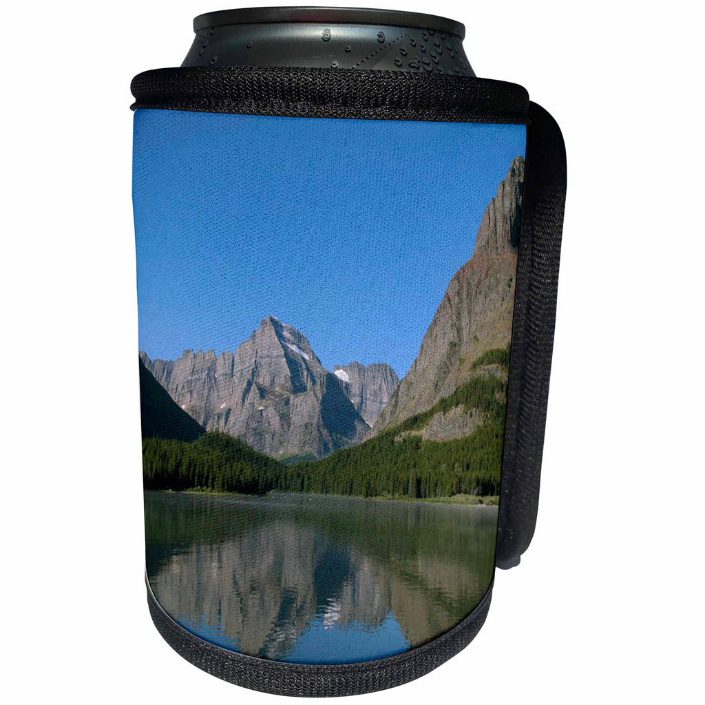 3dRose Sandy Mertens Montana - Mount Gould and Lake Montana Glacier National Park - Can Cooler Bottle Wrap (cc_26398)