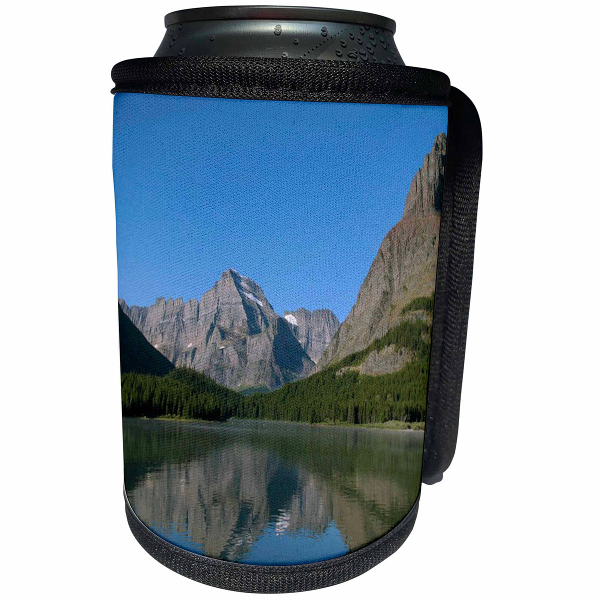 3dRose Sandy Mertens Montana - Mount Gould and Lake Montana Glacier National Park - Can Cooler Bottle Wrap (cc_26398)