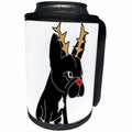 3dRose All Smiles Art Pets - Funny Cute French Bulldog with Reindeer Antlers Christmas Art - Can Cooler Bottle Wrap (cc_263984)
