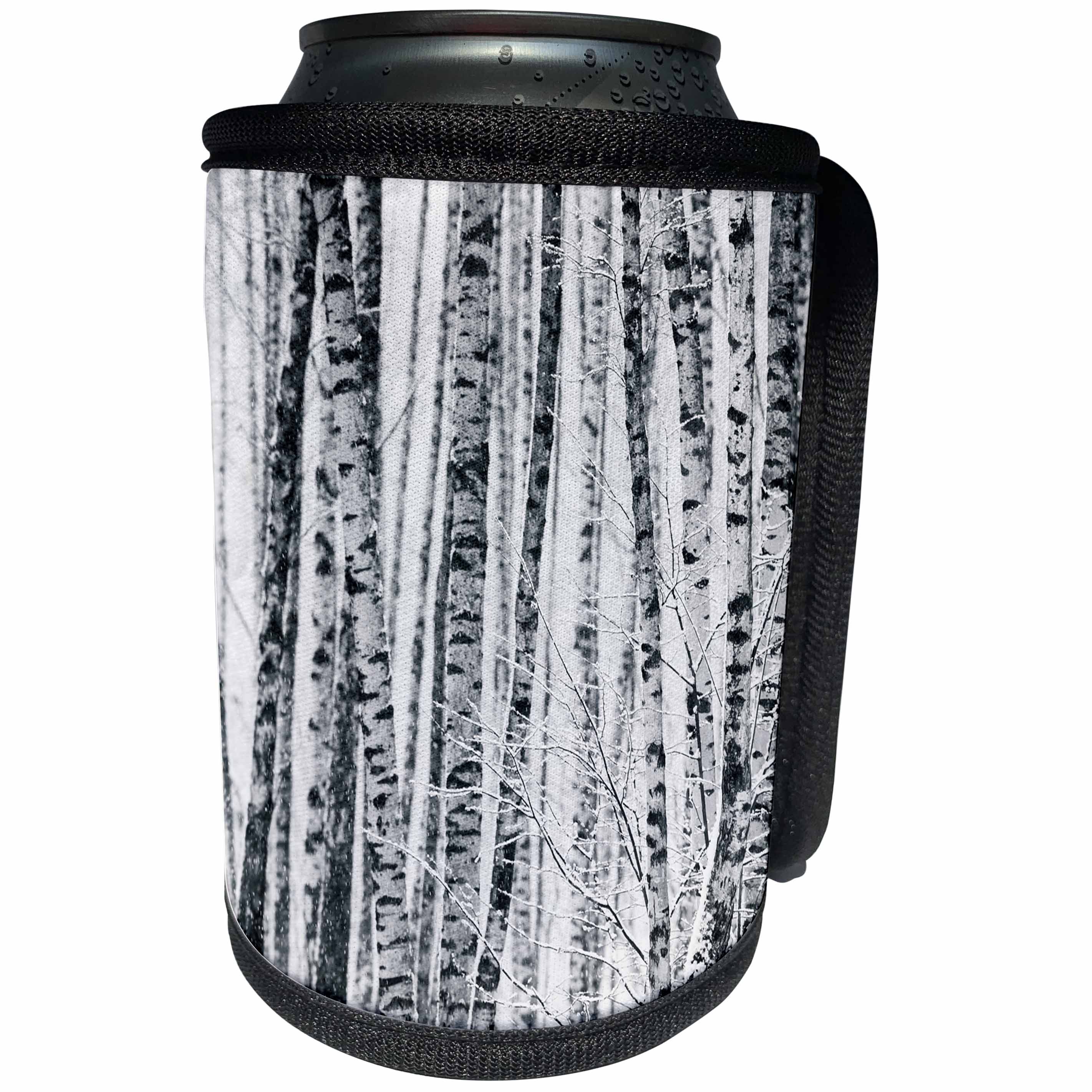 3dRose Alexis Photography - Christmas - Snowfall. Birch grove in winter. White Christmas - Can Cooler Bottle Wrap (cc_264100)
