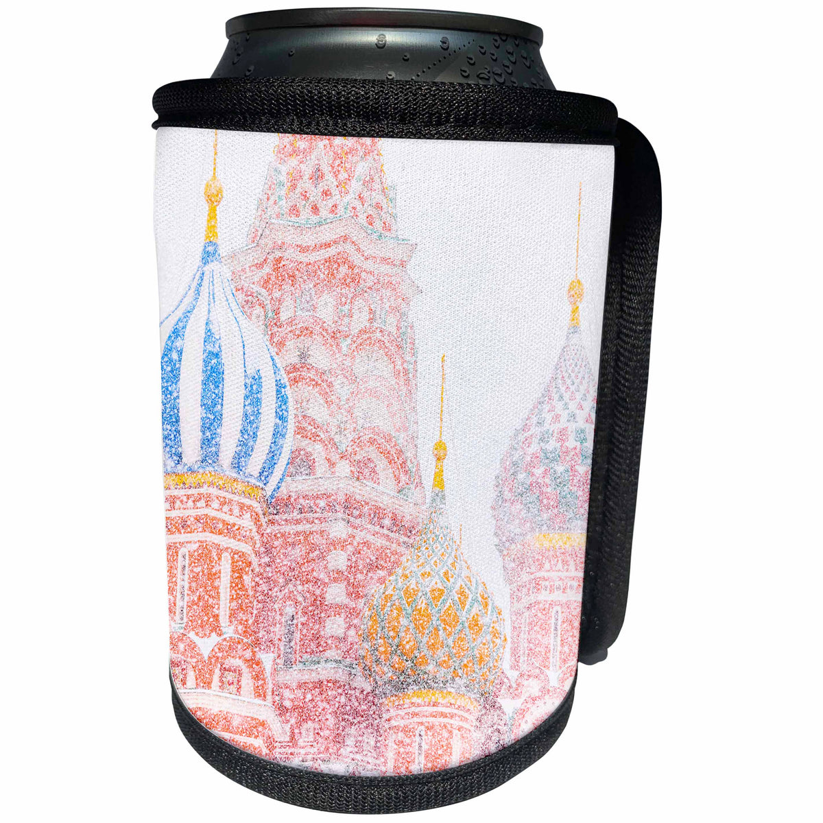 3dRose Alexis Photography - Winter - St. Basil cathedral on Moscow Red Square in heavy snow. Russian winter - Can Cooler Bottle Wrap (cc_264110)
