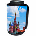 3dRose Alexis Photography - Moscow Kremlin - Moscow St. Basils cathedral on Red Square, Lenins mausoleum - Can Cooler Bottle Wrap (cc_264137)