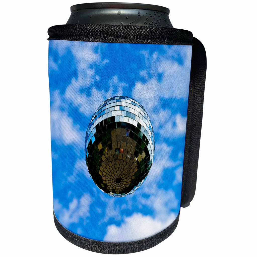 3dRose Alexis Photography - Objects - Metal and glass sphere hovers in the sky. Impossible is possible - Can Cooler Bottle Wrap (cc_264158)