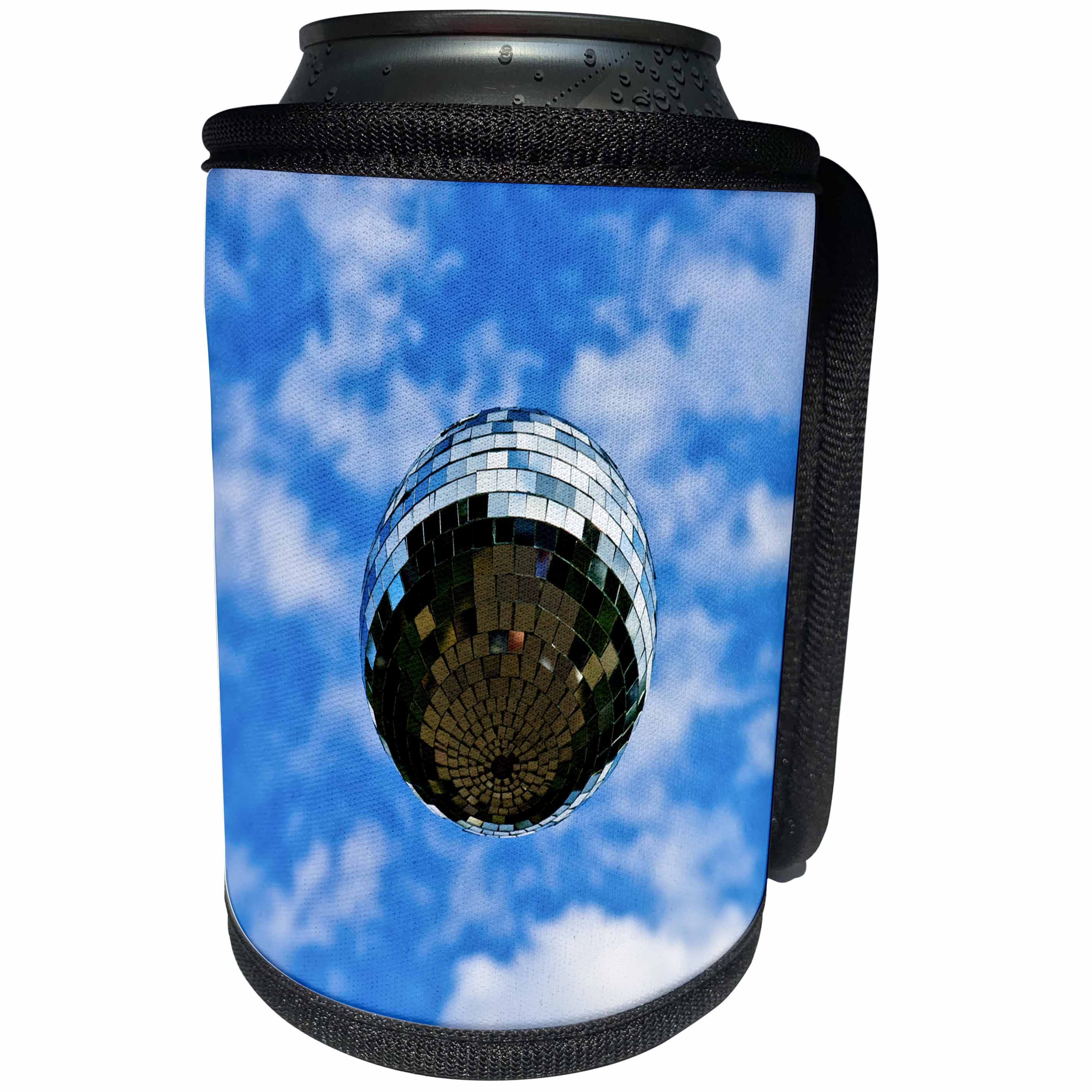 3dRose Alexis Photography - Objects - Metal and glass sphere hovers in the sky. Impossible is possible - Can Cooler Bottle Wrap (cc_264158)