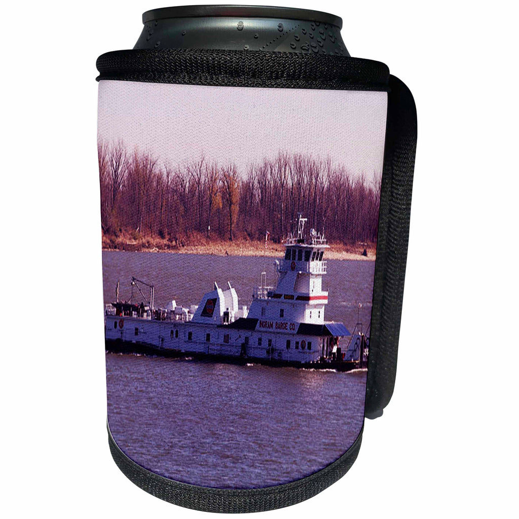 3dRose Sandy Mertens Ohio - Tugboat Ohio River - Can Cooler Bottle Wrap (cc_26418)