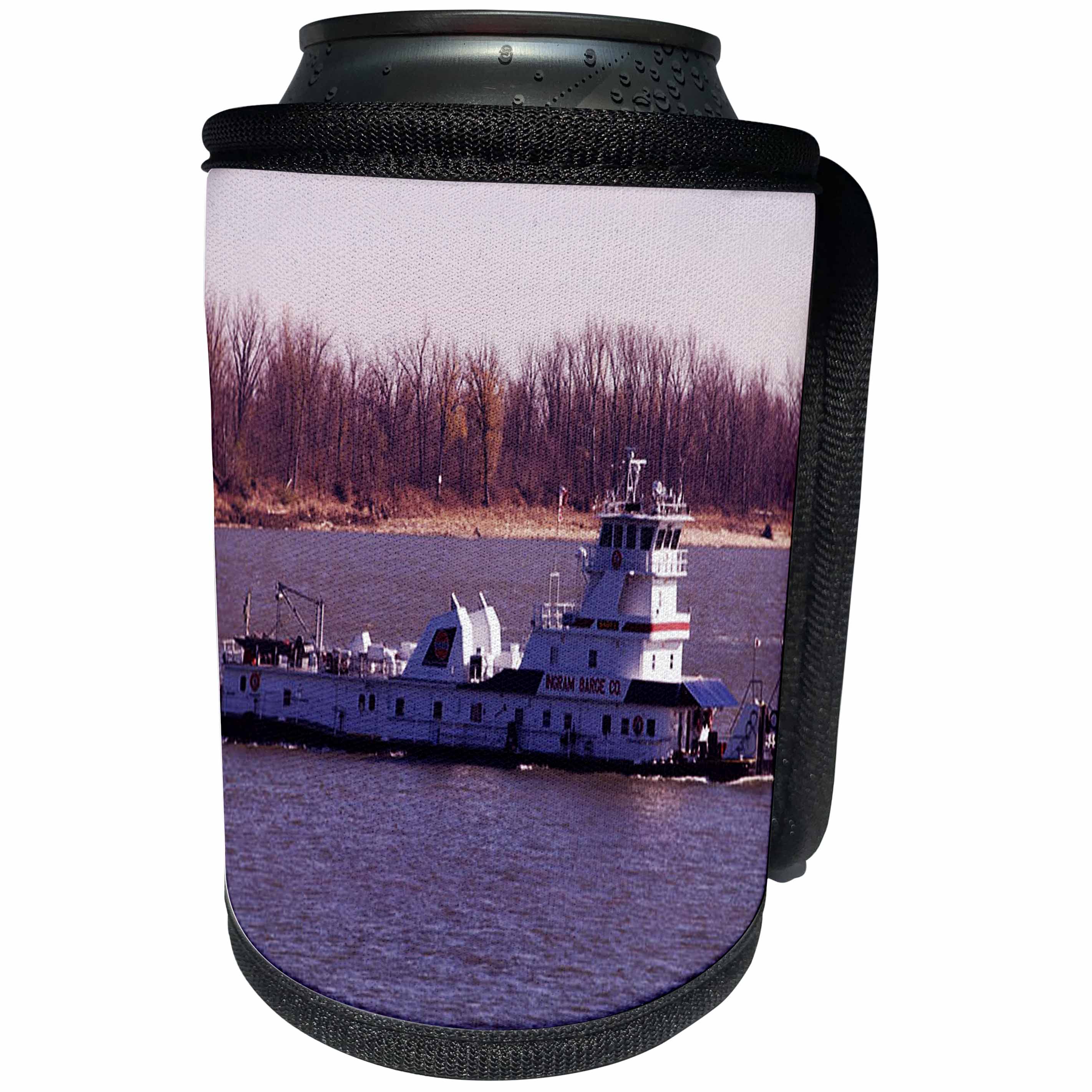 3dRose Sandy Mertens Ohio - Tugboat Ohio River - Can Cooler Bottle Wrap (cc_26418)