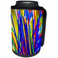 3dRose Alexis Photography - Objects - Bunch of colorful cocktail straws in a glass - Can Cooler Bottle Wrap (cc_264202)