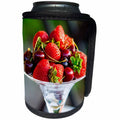 3dRose Alexis Photography - Food - Red strawberries and cherries in a bowl - Can Cooler Bottle Wrap (cc_264208)