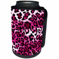 3dRose 311 Hot Pink Leopard - Hot pink leopard animal print fun for any party - Can Cooler Bottle Wrap (cc_26423)
