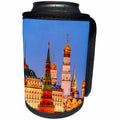 3dRose Alexis Photography - Moscow Kremlin - Moscow Kremlin tower and cathedrals at winter night - Can Cooler Bottle Wrap (cc_264234)