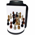 3dRose Alexis Photography - Objects - Chess kings, queens, pawns. Variety of colors. Fraternity and unity - Can Cooler Bottle Wrap (cc_264261)