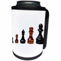 3dRose Alexis Design - Objects - Five chess pawns in a row from small to large. Business career path - Can Cooler Bottle Wrap (cc_264263)