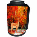 3dRose Doreen Erhardt Autumn Collection - Lovely Autumn Season Watercolor with a Woodland Deer - Can Cooler Bottle Wrap (cc_264265)