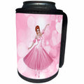 3dRose Doreen Erhardt Ballet - Pink Ballerina with Heart Shaped Bokeh for Girls - Can Cooler Bottle Wrap (cc_264268)