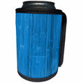 3dRose Abstract Wood Colors - Image of Blue Bamboo Wood - Can Cooler Bottle Wrap (cc_264373)