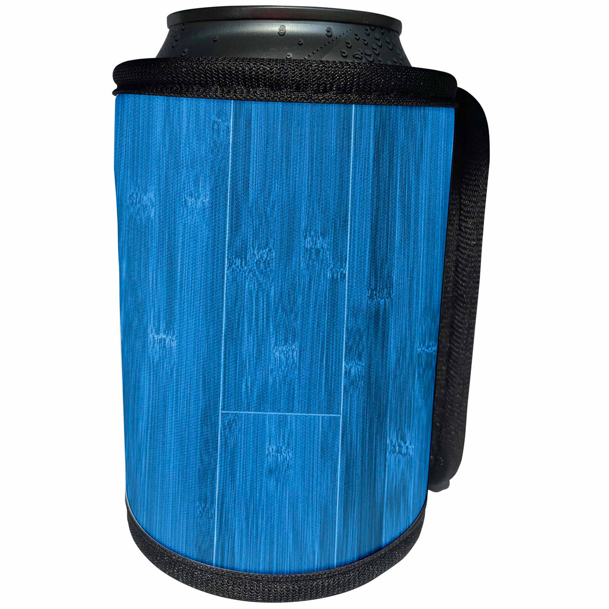 3dRose Abstract Wood Colors - Image of Blue Bamboo Wood - Can Cooler Bottle Wrap (cc_264373)