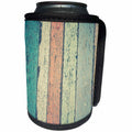 3dRose Abstract Wood Colors - Image of Multi Color Vertical Boards - Can Cooler Bottle Wrap (cc_264377)