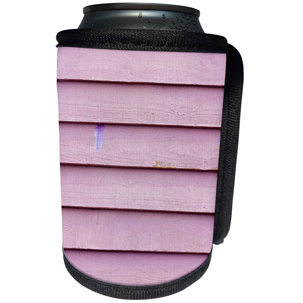 3dRose Abstract Wood Colors - Image of Pink Aged Shuttered Wood - Can Cooler Bottle Wrap (cc_264380)