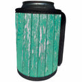 3dRose Abstract Wood Colors - Image of Bright Green Aged Wood - Can Cooler Bottle Wrap (cc_264381)