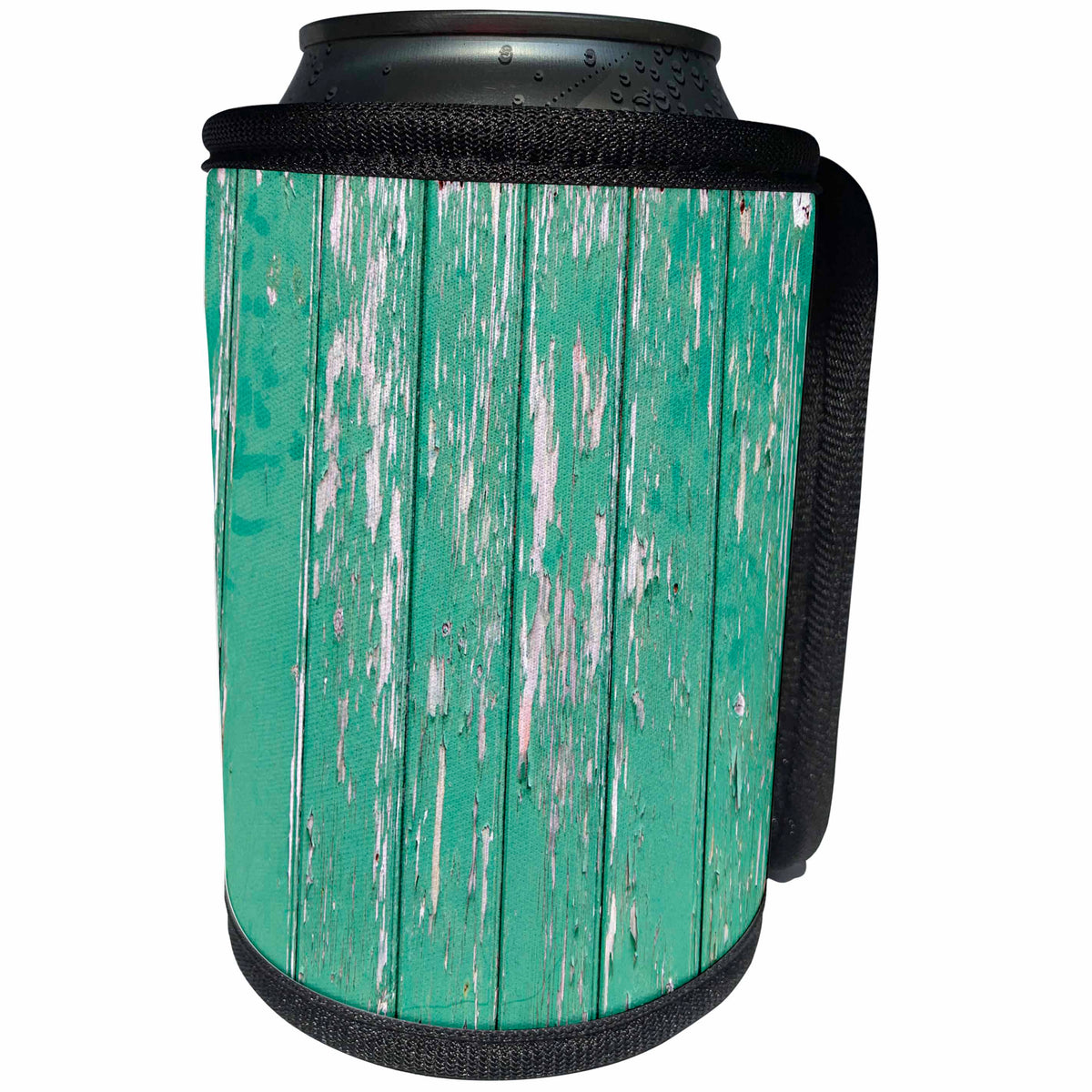 3dRose Abstract Wood Colors - Image of Bright Green Aged Wood - Can Cooler Bottle Wrap (cc_264381)