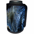 3dRose Abstract Wood Colors - Image of Blue Gnarled Wood - Can Cooler Bottle Wrap (cc_264390)