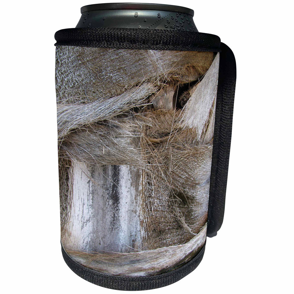 3dRose Abstract Wood Colors - Image of Close Up Of Florida Tree Bark - Can Cooler Bottle Wrap (cc_264391)