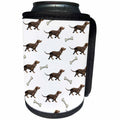 3dRose Dog Art - Image of Dachunds and Bones Repeat Pattern - Can Cooler Bottle Wrap (cc_264397)