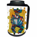 3dRose Taiche - Acrylic Painting - Accordion Player - Cubist Style Accordion Player Vector - Can Cooler Bottle Wrap (cc_264471)