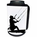 3dRose Taiche - Vector - Kitesurfing Wakeboarding - Wakeboarder Water Sport Silhouette - Can Cooler Bottle Wrap (cc_264528)