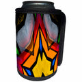 3dRose Dinas Abstract Design - Unusual and colorful design - Can Cooler Bottle Wrap (cc_26453)