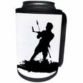 3dRose Taiche - Vector - Kitesurfing Wakeboarding - Board Out Of Your Mind Wakeboarding Silhouette - Can Cooler Bottle Wrap (cc_264531)