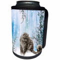3dRose Heike Köhnen Design Animal - Snow leopard in a winter landscape - Can Cooler Bottle Wrap (cc_264549)